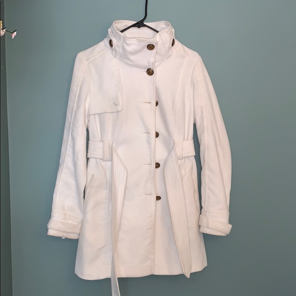 White winter pea coat